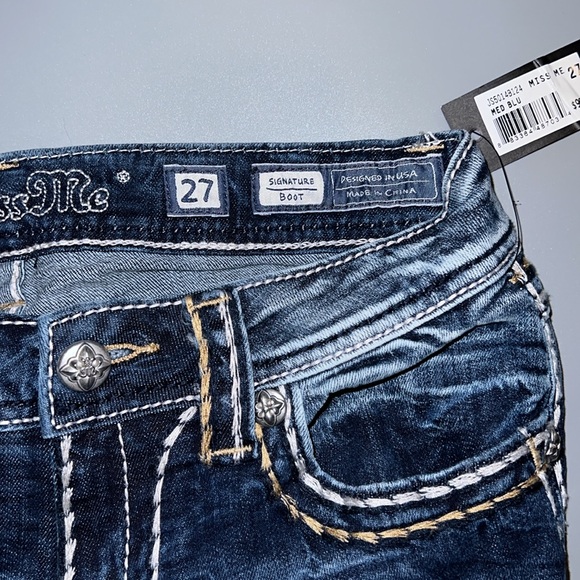 ❤️NWT MISS ME SIGNATURE BOOTCUT JEANS 27 - Picture 5 of 15